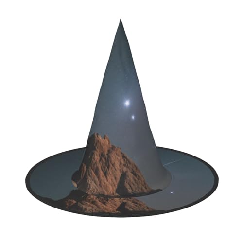 RTCVXZDSA Cosmic Starry Sky Halloween Hut - Volldruck-Design, bequemes Oxford-Tuch, faltbar und leicht für Partys und Rollenspiele von RTCVXZDSA