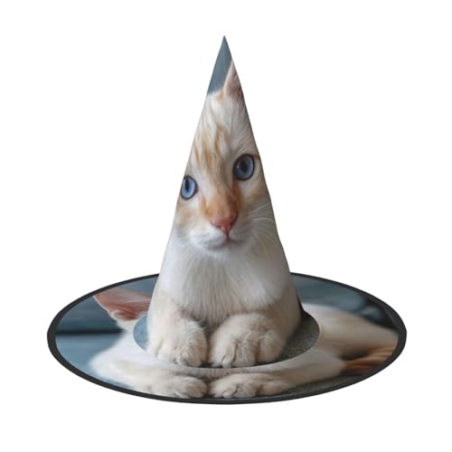 RTCVXZDSA Die Katze auf dem Sofa Halloween Hut - Volldruck-Design, bequemes Oxford-Tuch, faltbar und leicht für Partys und Rollenspiele von RTCVXZDSA