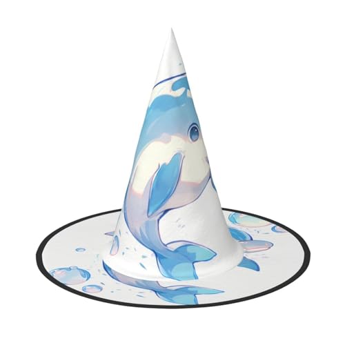 RTCVXZDSA Dolphin Halloween Hut - Volldruck-Design, bequemes Oxford-Tuch, faltbar und leicht für Partys und Rollenspiele von RTCVXZDSA