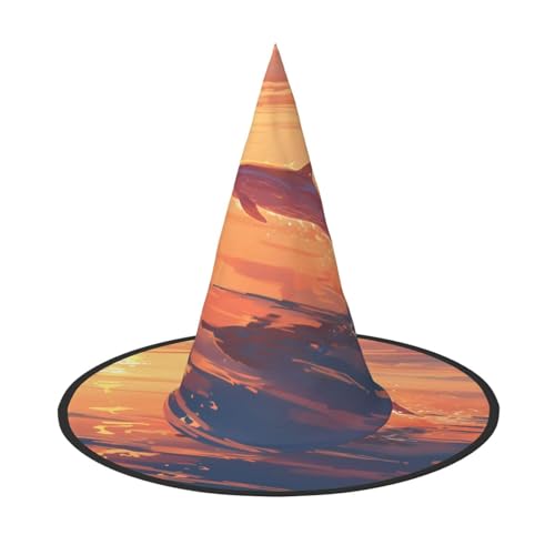 RTCVXZDSA Dolphin Halloween Hut - Volldruck-Design, bequemes Oxford-Tuch, faltbar und leicht für Partys und Rollenspiele von RTCVXZDSA