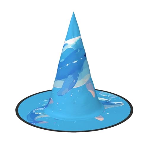 RTCVXZDSA Dolphin Halloween Hut - Volldruck-Design, bequemes Oxford-Tuch, faltbar und leicht für Partys und Rollenspiele von RTCVXZDSA