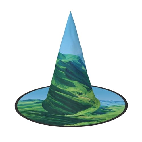 RTCVXZDSA Favorite Berge und Gewässer Halloween Hut - Volldruck-Design, bequemes Oxford-Tuch, faltbar und leicht für Partys und Rollenspiele von RTCVXZDSA