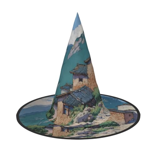 RTCVXZDSA Favorite Berge und Gewässer Halloween Hut - Volldruck-Design, bequemes Oxford-Tuch, faltbar und leicht für Partys und Rollenspiele RTCVXZDSA Favorite Berge und Gewässer Halloween Hut - Volldruck-Design, bequemes Oxford-Tuch, faltbar und leicht für Partys und Rollenspiele von RTCVXZDSA