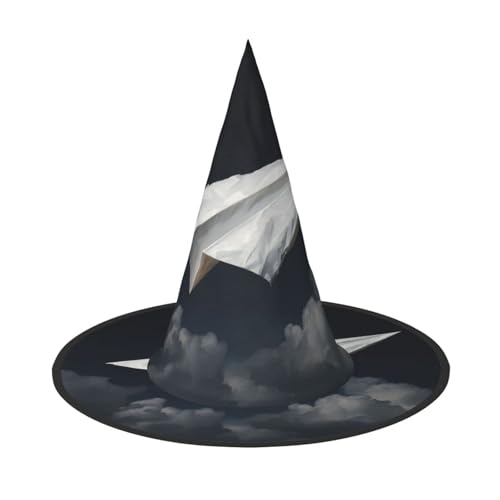 RTCVXZDSA Fliegende Papierflugzeug Halloween Hut - Volldruck-Design, bequemes Oxford-Tuch, faltbar und leicht für Partys und Rollenspiele von RTCVXZDSA