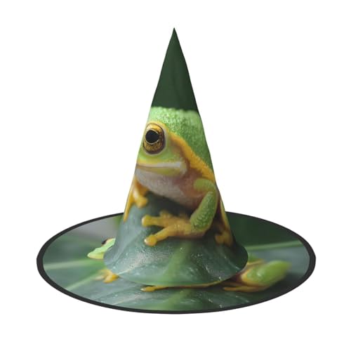 RTCVXZDSA Frosch Halloween Hut - Volldruck-Design, bequemes Oxford-Tuch, faltbar und leicht für Partys und Rollenspiele von RTCVXZDSA