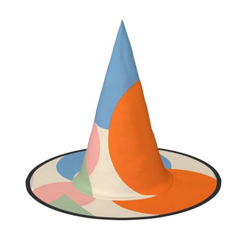 RTCVXZDSA Geometrische Figur Halloween Hut - Volldruck-Design, bequemes Oxford-Tuch, faltbar und leicht für Partys und Rollenspiele von RTCVXZDSA