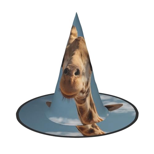 RTCVXZDSA Giraffe Halloween Hut - Volldruck-Design, bequemes Oxford-Tuch, faltbar und leicht für Partys und Rollenspiele von RTCVXZDSA