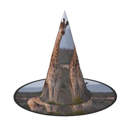RTCVXZDSA Giraffe Halloween Hut - Volldruck-Design, bequemes Oxford-Tuch, faltbar und leicht für Partys und Rollenspiele von RTCVXZDSA