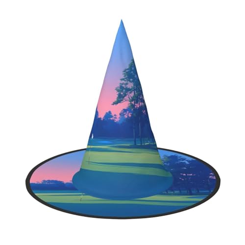 RTCVXZDSA Golfplatz Halloween Hut - Volldruck-Design, bequemes Oxford-Tuch, faltbar und leicht für Partys und Rollenspiele von RTCVXZDSA