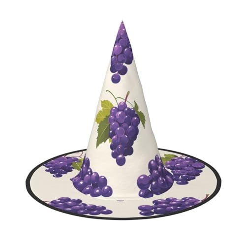 RTCVXZDSA Grape Halloween Hut - Volldruck-Design, bequemes Oxford-Tuch, faltbar und leicht für Partys und Rollenspiele von RTCVXZDSA