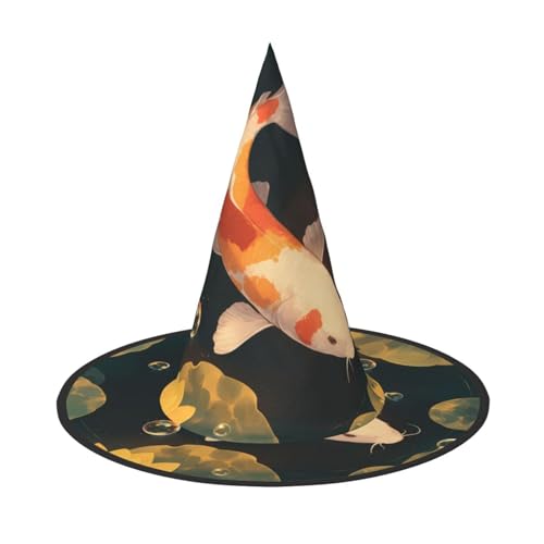 RTCVXZDSA Koi Fisch Halloween Hut - Volldruck-Design, bequemes Oxford-Tuch, faltbar und leicht für Partys und Rollenspiele von RTCVXZDSA