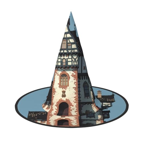 RTCVXZDSA Manga Villa Halloween Hut - Volldruck-Design, bequemes Oxford-Tuch, faltbar und leicht für Partys und Rollenspiele von RTCVXZDSA