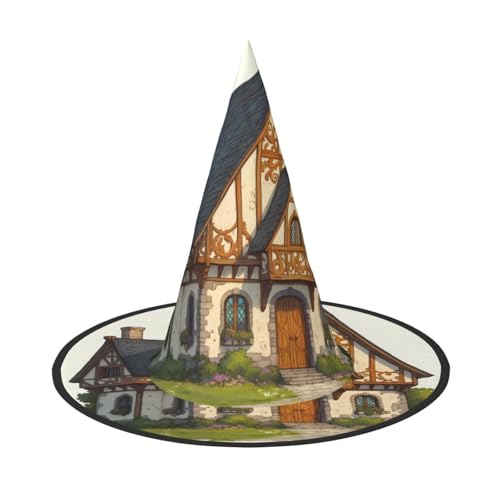 RTCVXZDSA Manga Villa Halloween Hut - Volldruck-Design, bequemes Oxford-Tuch, faltbar und leicht für Partys und Rollenspiele von RTCVXZDSA