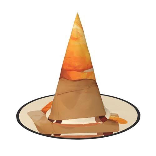 RTCVXZDSA Niedliche Katze Halloween Hut - Volldruck-Design, bequemes Oxford-Tuch, faltbar und leicht für Partys und Rollenspiele von RTCVXZDSA