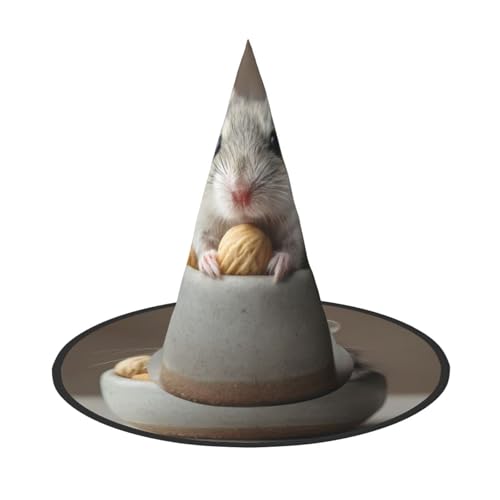 RTCVXZDSA Niedlicher Hamster-Halloween-Hut - Volldruck-Design, bequemes Oxford-Tuch, faltbar und leicht für Partys und Rollenspiele von RTCVXZDSA