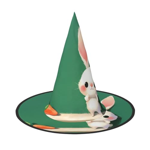 RTCVXZDSA Niedlicher Hasen-Halloween-Hut - Volldruck-Design, bequemes Oxford-Tuch, faltbar und leicht für Partys und Rollenspiele von RTCVXZDSA