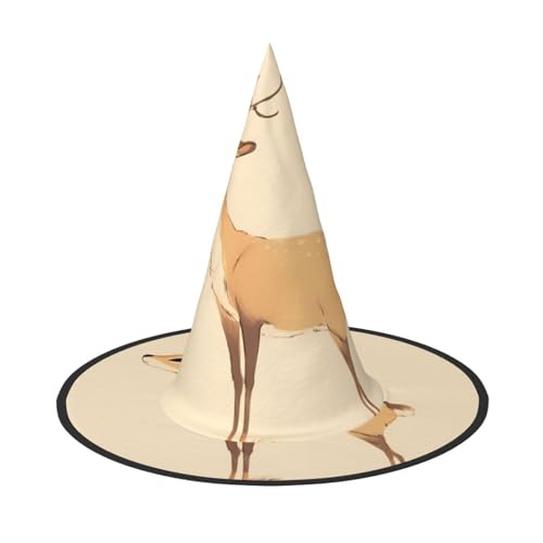 RTCVXZDSA Niedlicher Hirsch Halloween Hut - Volldruck-Design, bequemes Oxford-Tuch, faltbar und leicht für Partys und Rollenspiele von RTCVXZDSA