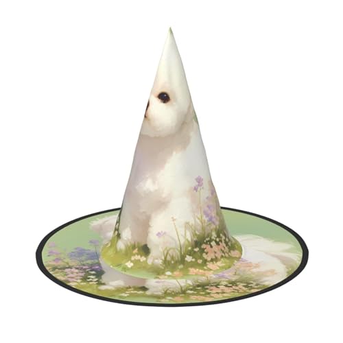RTCVXZDSA Niedlicher kleiner Hund Halloween Hut - Volldruck-Design, bequemes Oxford-Tuch, faltbar und leicht für Partys und Rollenspiele von RTCVXZDSA