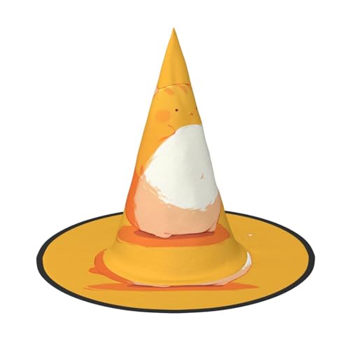 RTCVXZDSA Orangefarbener Halloween-Hut - Volldruck-Design, bequemes Oxford-Tuch, faltbar und leicht für Partys und Rollenspiele von RTCVXZDSA