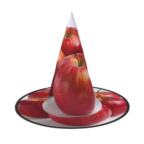 RTCVXZDSA Roter Apfel Halloween Hut - Volldruck-Design, bequemes Oxford-Tuch, faltbar und leicht für Partys und Rollenspiele von RTCVXZDSA