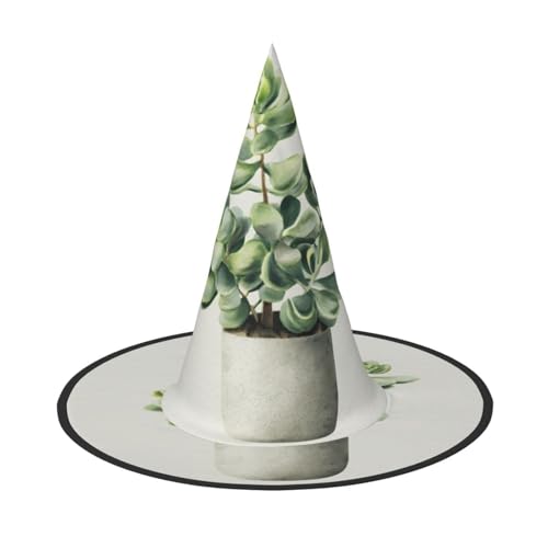RTCVXZDSA Schöne Pflanze Blumen Halloween Hut - Volldruck Design, bequemes Oxford-Tuch, faltbar und leicht für Partys und Rollenspiele von RTCVXZDSA