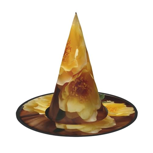 RTCVXZDSA Schöner Blumen-Halloween-Hut - Volldruck-Design, bequemes Oxford-Tuch, faltbar und leicht für Partys und Rollenspiele von RTCVXZDSA