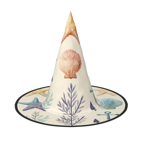 RTCVXZDSA Seestern Halloween Hut - Volldruck-Design, bequemes Oxford-Tuch, faltbar und leicht für Partys und Rollenspiele von RTCVXZDSA