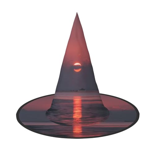 RTCVXZDSA Sonnenaufgang Halloween Hut - Volldruck-Design, bequemes Oxford-Tuch, faltbar und leicht für Partys und Rollenspiele von RTCVXZDSA