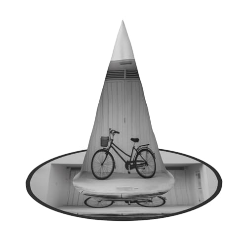 RTCVXZDSA The Bicycle Next To The House Halloween Hat - Full Print Design, Comfortable Oxford Cloth, Foldable And Lightweight For Parties And Role Play von RTCVXZDSA