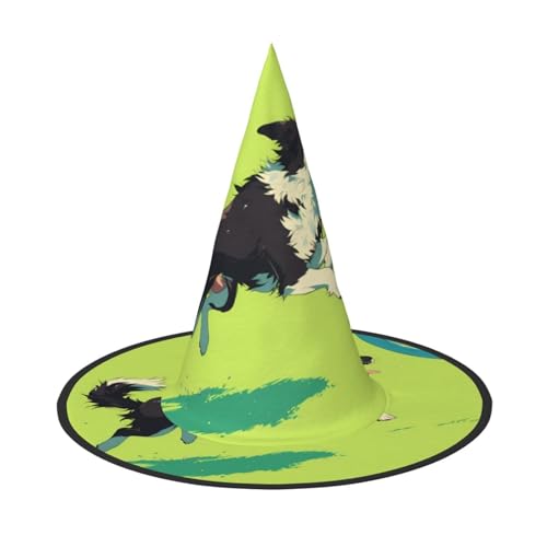 RTCVXZDSA The Dog That Picks Up Frisbees Halloween Hat - Full Print Design, Comfortable Oxford Cloth, Foldable And Lightweight For Parties And Role Play von RTCVXZDSA