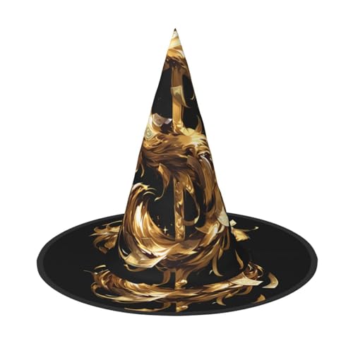 RTCVXZDSA The Golden S Halloween Hat - Full Print Design, Comfortable Oxford Cloth, Foldable And Lightweight For Parties And Role Play von RTCVXZDSA
