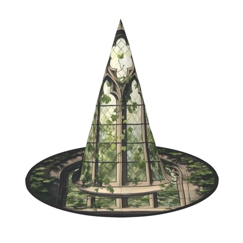 RTCVXZDSA The Windows Of The Villa Halloween Hat - Full Print Design, Comfortable Oxford Cloth, Foldable And Lightweight For Parties And Role Play von RTCVXZDSA