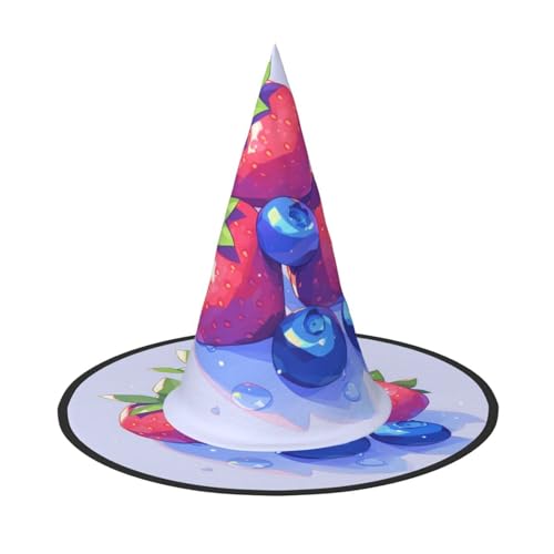 RTCVXZDSA Vibrant Fruits Halloween Hut - Volldruck-Design, bequemes Oxford-Tuch, faltbar und leicht für Partys und Rollenspiele von RTCVXZDSA