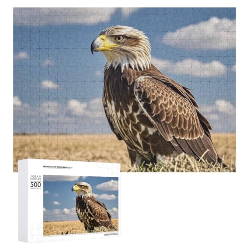Puzzle, 500 Teile, Herausforderung eines einsamen Adlers, lustiges Puzzle, Holzpuzzle für Erwachsene und Familien Puzzle, 500 Teile, Herausforderung eines einsamen Adlers, lustiges Puzzle, Holzpuzzle für Erwachsene und Familien von RTFGHJS