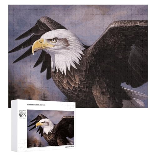 Puzzle, 500 Teile, anspruchsvoller Weißkopfseeadler, lustiges Puzzle, Holzpuzzle für Erwachsene und Familien Puzzle, 500 Teile, anspruchsvoller Weißkopfseeadler, lustiges Puzzle, Holzpuzzle für Erwachsene und Familien von RTFGHJS