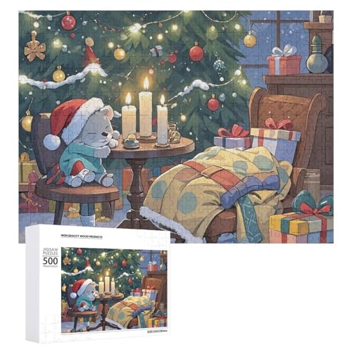 Puzzle, 500 Teile, herausfordernd, schläfrige Maus, lustiges Puzzle, Holzpuzzle für Erwachsene und Familien Puzzle, 500 Teile, herausfordernd, schläfrige Maus, lustiges Puzzle, Holzpuzzle für Erwachsene und Familien von RTFGHJS