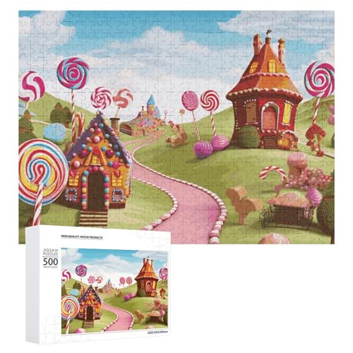 Puzzle, 500 Teile, herausforderndes Süßigkeitenland_76682316, lustiges Puzzle, Holzpuzzle für Erwachsene und Familien Puzzle, 500 Teile, herausforderndes Süßigkeitenland_76682316, lustiges Puzzle, Holzpuzzle für Erwachsene und Familien von RTFGHJS