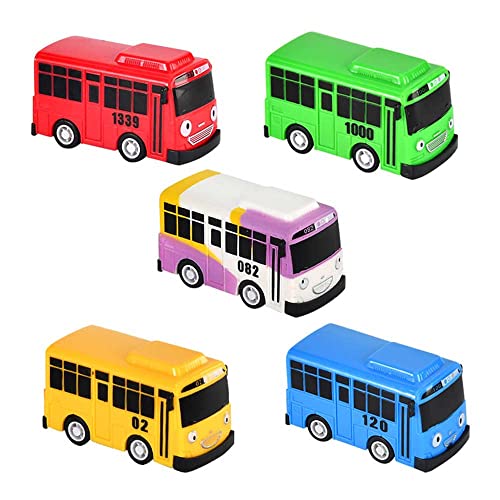 RTING Little Bus Tayo Spielzeug, 5-teiliges Mini-Bus-Spielzeug-Set, Mini-Cartoon-Farben, für Freunde und Kinder RTING Little Bus Tayo Spielzeug, 5-teiliges Mini-Bus-Spielzeug-Set, Mini-Cartoon-Farben, für Freunde und Kinder von RTING