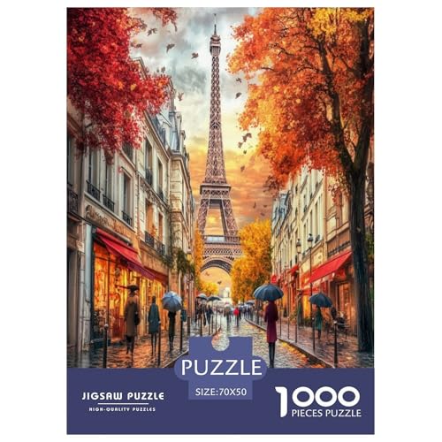 Eiffelturm Puzzle 1000 Teile Schwer Puzzle Spielzeug Pädagogisches Spiel Impossible Herausforderungsspielzeug Für Erwachsene Kinder 70x50cm/1000pcs von RTSMSDMPS