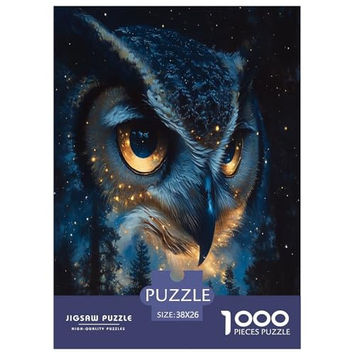 Eule Puzzle 1000 Teile Schwer Puzzle Spielzeug Pädagogisches Spiel Impossible Herausforderungsspielzeug Für Erwachsene Und Kinder Ab 12 Jahren 38x26cm/1000pcs von RTSMSDMPS
