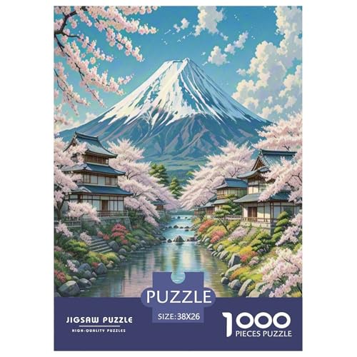 Kirschblüte Puzzles 1000 Teile Schwer Puzzle Spielzeug Lernspiel Impossible Herausforderung Spielzeug Für Erwachsene Und Kinder Ab 14 Jahren 38x26cm/1000pcs von RTSMSDMPS