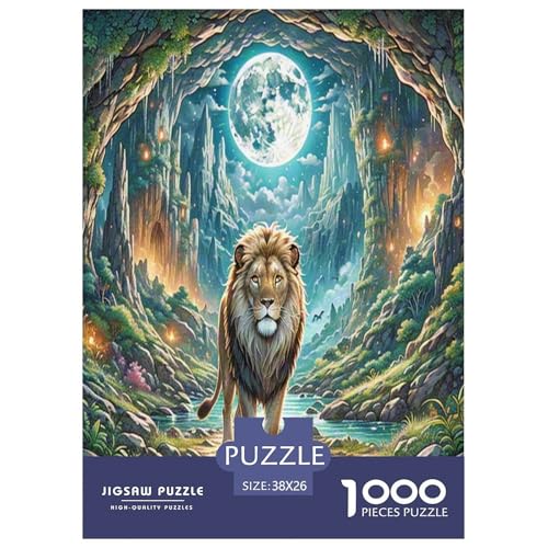 Löwen Puzzles 1000 Teile Schwer Puzzle Spielzeug Pädagogisches Spiel Impossible Herausforderungsspielzeug Für Erwachsene Und Kinder Ab 14 Jahren 38x26cm/1000pcs von RTSMSDMPS