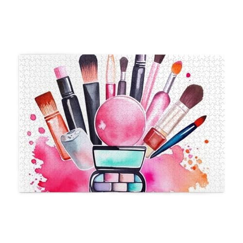 1000-teiliges Puzzle für Erwachsene, herausfordernde Puzzles für Spielabende, Aquarell-Kosmetik, Holzpuzzle, personalisierbar, individuelle Holzpuzzles für Familie, Bildpuzzle, fertige Größe 74,9 x 50 1000-teiliges Puzzle für Erwachsene, herausfordernde Puzzles für Spielabende, Aquarell-Kosmetik, Holzpuzzle, personalisierbar, individuelle Holzpuzzles für Familie, Bildpuzzle, fertige Größe 74,9 x 50 von RTSTNMBD