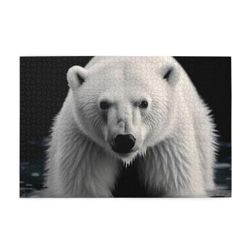 1000-teiliges Puzzle für Erwachsene, herausfordernde Puzzles für Spielabende, Eisbär, Holzpuzzle, personalisierbar, individuelle Holzpuzzles für Familie, Bildpuzzle, fertige Größe 74,9 x 50 cm 1000-teiliges Puzzle für Erwachsene, herausfordernde Puzzles für Spielabende, Eisbär, Holzpuzzle, personalisierbar, individuelle Holzpuzzles für Familie, Bildpuzzle, fertige Größe 74,9 x 50 cm von RTSTNMBD