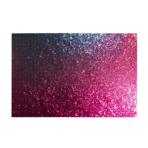 1000-teiliges Puzzle für Erwachsene, herausfordernde Puzzles für Spielabende, Farbverlauf, Pailletten, funkelnd, Holzpuzzle, personalisierbar, individuelle Holzpuzzles für Familie, Bildpuzzle, fertige 1000-teiliges Puzzle für Erwachsene, herausfordernde Puzzles für Spielabende, Farbverlauf, Pailletten, funkelnd, Holzpuzzle, personalisierbar, individuelle Holzpuzzles für Familie, Bildpuzzle, fertige von RTSTNMBD