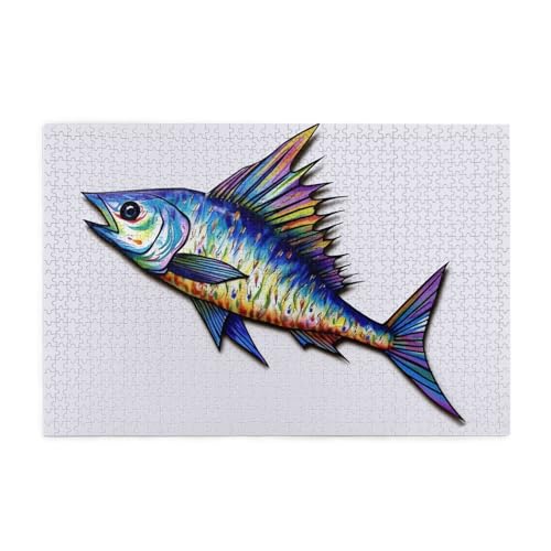1000-teiliges Puzzle für Erwachsene, herausfordernde Puzzles für Spielabende, Fischkunst, Holzpuzzle, personalisierbar, individuelle Holzpuzzles für Familie, Bildpuzzle, fertige Größe 74,9 x 50 cm 1000-teiliges Puzzle für Erwachsene, herausfordernde Puzzles für Spielabende, Fischkunst, Holzpuzzle, personalisierbar, individuelle Holzpuzzles für Familie, Bildpuzzle, fertige Größe 74,9 x 50 cm von RTSTNMBD