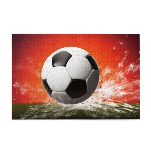 1000-teiliges Puzzle für Erwachsene, herausfordernde Puzzles für Spielabende, Fußballhintergrund, Holzpuzzle, personalisierbar, Holzpuzzles für Familie, Bildpuzzle, fertige Größe 74,9 x 50 cm 1000-teiliges Puzzle für Erwachsene, herausfordernde Puzzles für Spielabende, Fußballhintergrund, Holzpuzzle, personalisierbar, Holzpuzzles für Familie, Bildpuzzle, fertige Größe 74,9 x 50 cm von RTSTNMBD