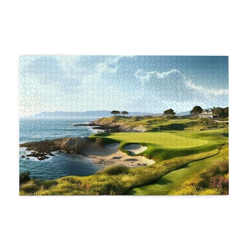 1000-teiliges Puzzle für Erwachsene, herausfordernde Puzzles für Spielabende, Golfplatz, Holzpuzzle, personalisierbar, individuelle Holzpuzzles für Familie, Bildpuzzle, fertige Größe 74,9 x 50 cm 1000-teiliges Puzzle für Erwachsene, herausfordernde Puzzles für Spielabende, Golfplatz, Holzpuzzle, personalisierbar, individuelle Holzpuzzles für Familie, Bildpuzzle, fertige Größe 74,9 x 50 cm von RTSTNMBD