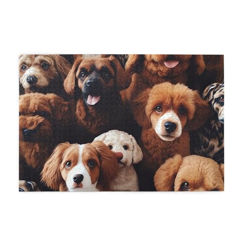 1000-teiliges Puzzle für Erwachsene, herausfordernde Puzzles für Spielabende, Hunde, Holzpuzzle, personalisierte Holzpuzzles für Familie, Bildpuzzle, fertige Größe 74,9 x 50 cm 1000-teiliges Puzzle für Erwachsene, herausfordernde Puzzles für Spielabende, Hunde, Holzpuzzle, personalisierte Holzpuzzles für Familie, Bildpuzzle, fertige Größe 74,9 x 50 cm von RTSTNMBD