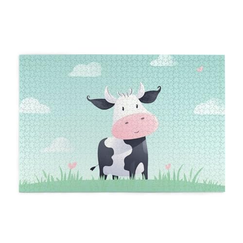 1000-teiliges Puzzle für Erwachsene, herausfordernde Puzzles für Spielabende, Kuhhintergrund, Holzpuzzle, personalisierte Holzpuzzles für Familie, Bildpuzzle, fertige Größe 74,9 x 50 cm 1000-teiliges Puzzle für Erwachsene, herausfordernde Puzzles für Spielabende, Kuhhintergrund, Holzpuzzle, personalisierte Holzpuzzles für Familie, Bildpuzzle, fertige Größe 74,9 x 50 cm von RTSTNMBD